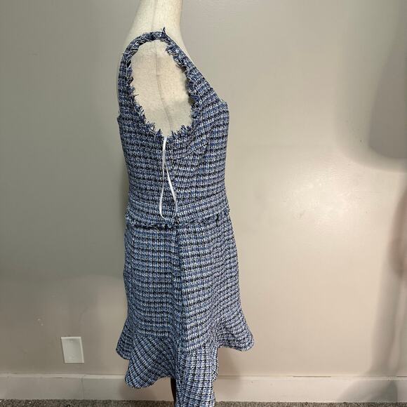 LULUS Women's Adorably Luxurious Tweed Raw Edge Sleeveless Mini Dress Size M - Picture 7 of 16